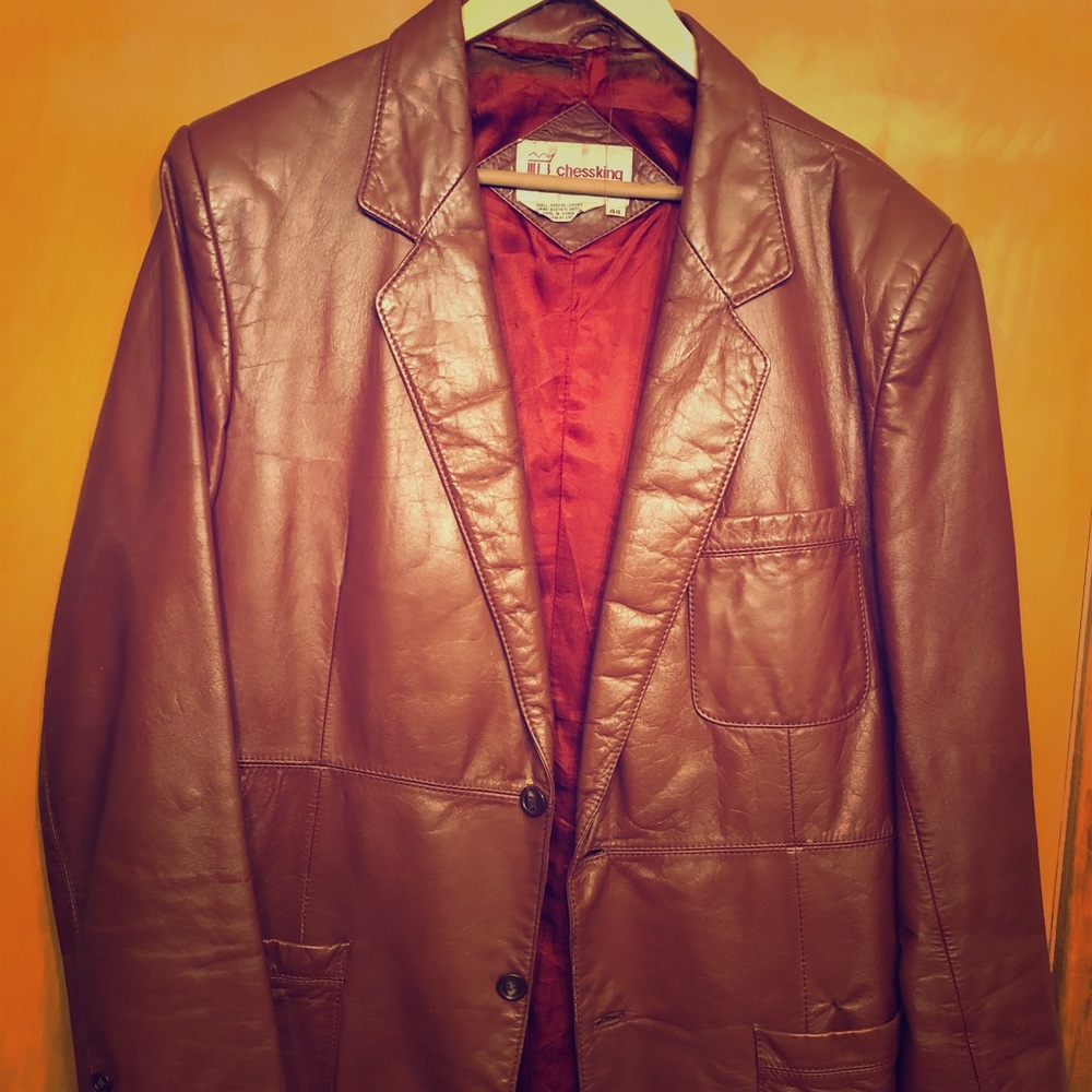 Vintage 1970s leather jacket/blazer Donnie Brasco!
